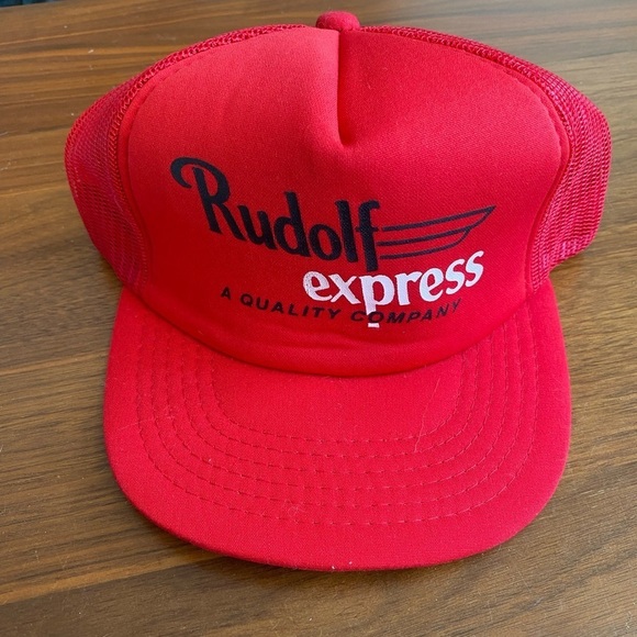 Rudolph Express A Quality Company Trucker Haf - Picture 3 of 4